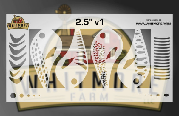 Crankbait Fishing Lure Airbrush Stencil #1 – 2.5 Inch