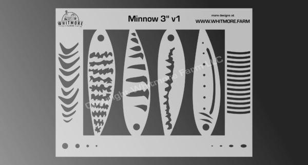 3 Inch Mylar Minnow Stencil