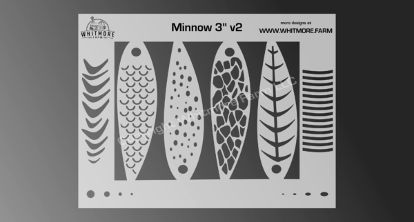 3 Inch Mylar Minnow Stencil