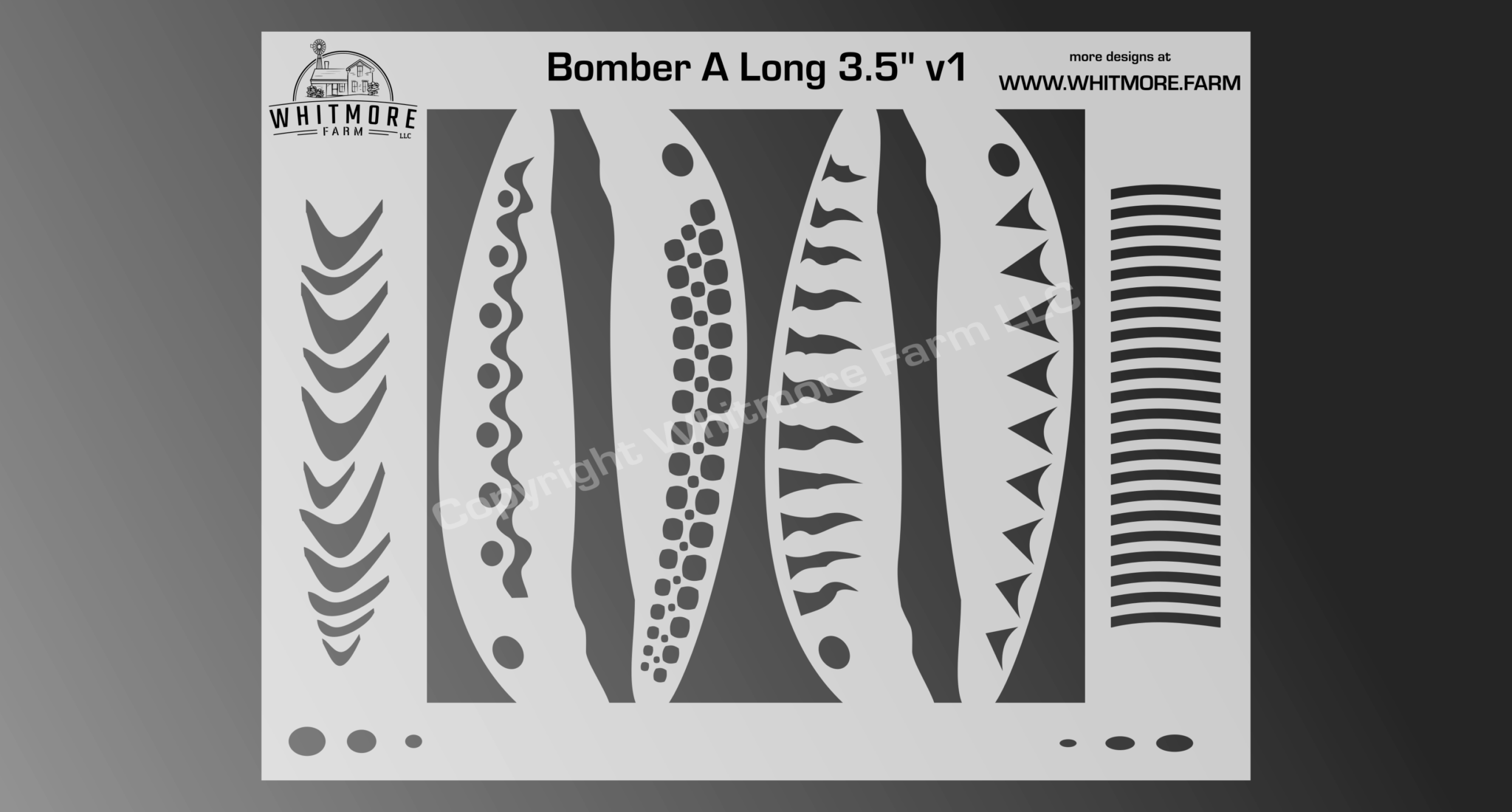 Bomber A Long Fishing Lure Airbrush Stencil Whitmore Farm