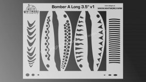 Bomber A Long fishing lure airbrush stencil - 3.5 Inch