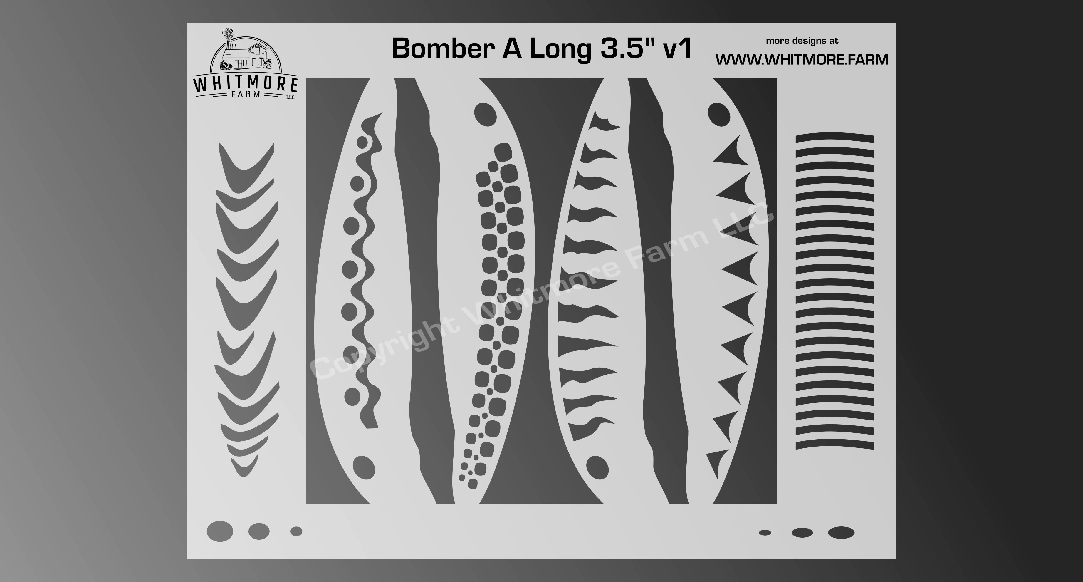 Bomber A Long fishing lure airbrush stencil - 3.5 Inch