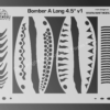 Bomber A Long fishing lure airbrush stencil - 4.5 Inch