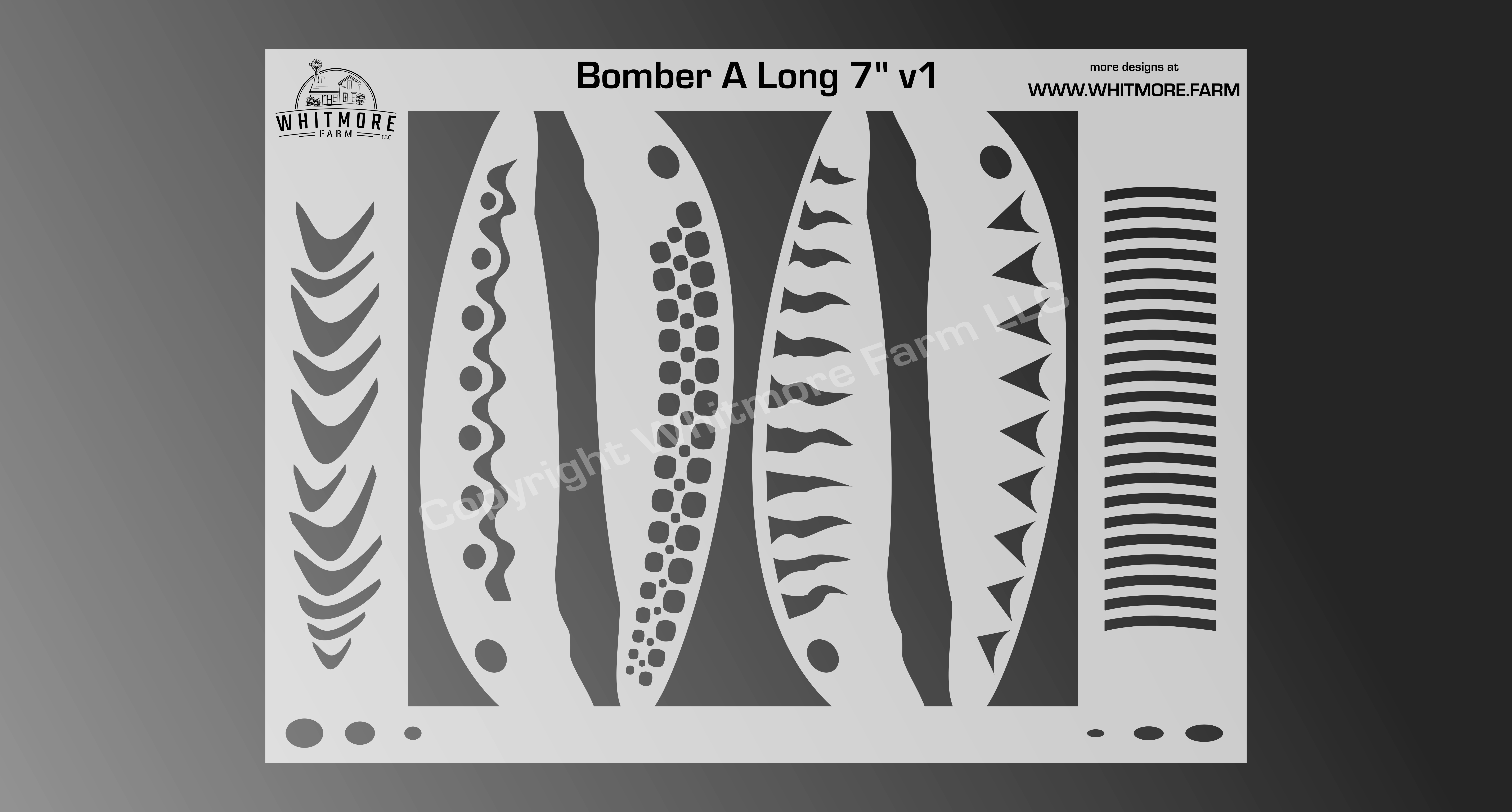 thumbnail image 2 of Whitmore Farm Squarebill Airbrush Stencil – Fishing Lure #1, 2.5 Inch, Reusable Mylar 2 of 5