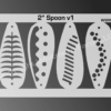 2 Inch Spoon fishing lure airbrush stencil