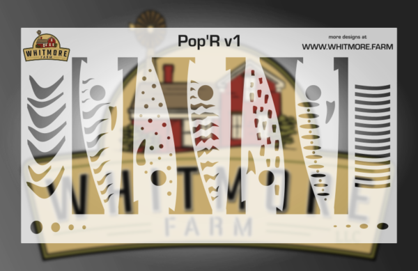 Popper Fishing Lure Airbrush Stencil - 2.5 Inch