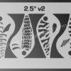 Crankbait fishing lure airbrush stencil - 2.5 Inch v2