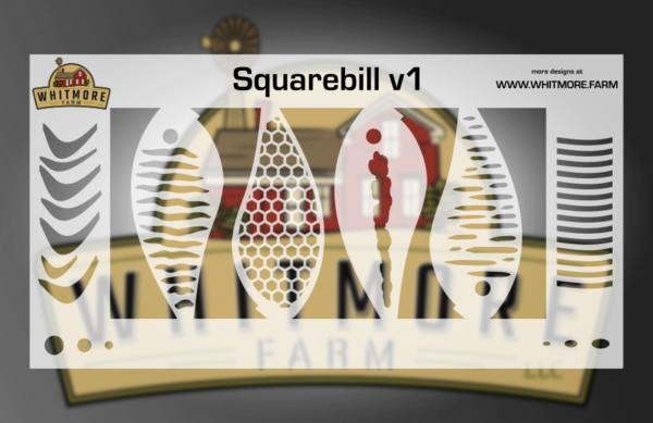 Squarebill Fishing Lure Airbrush Stencil v1