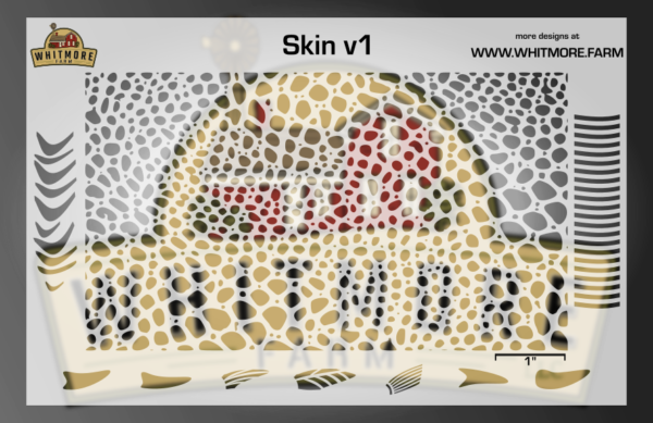 Skin v1 Mesh Fishing Lure Airbrush Stencil