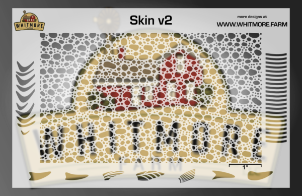 Skin v2 Mesh Fishing Lure Airbrush Stencil