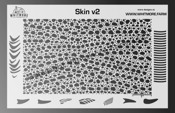 Skin texture mesh airbrush stencil