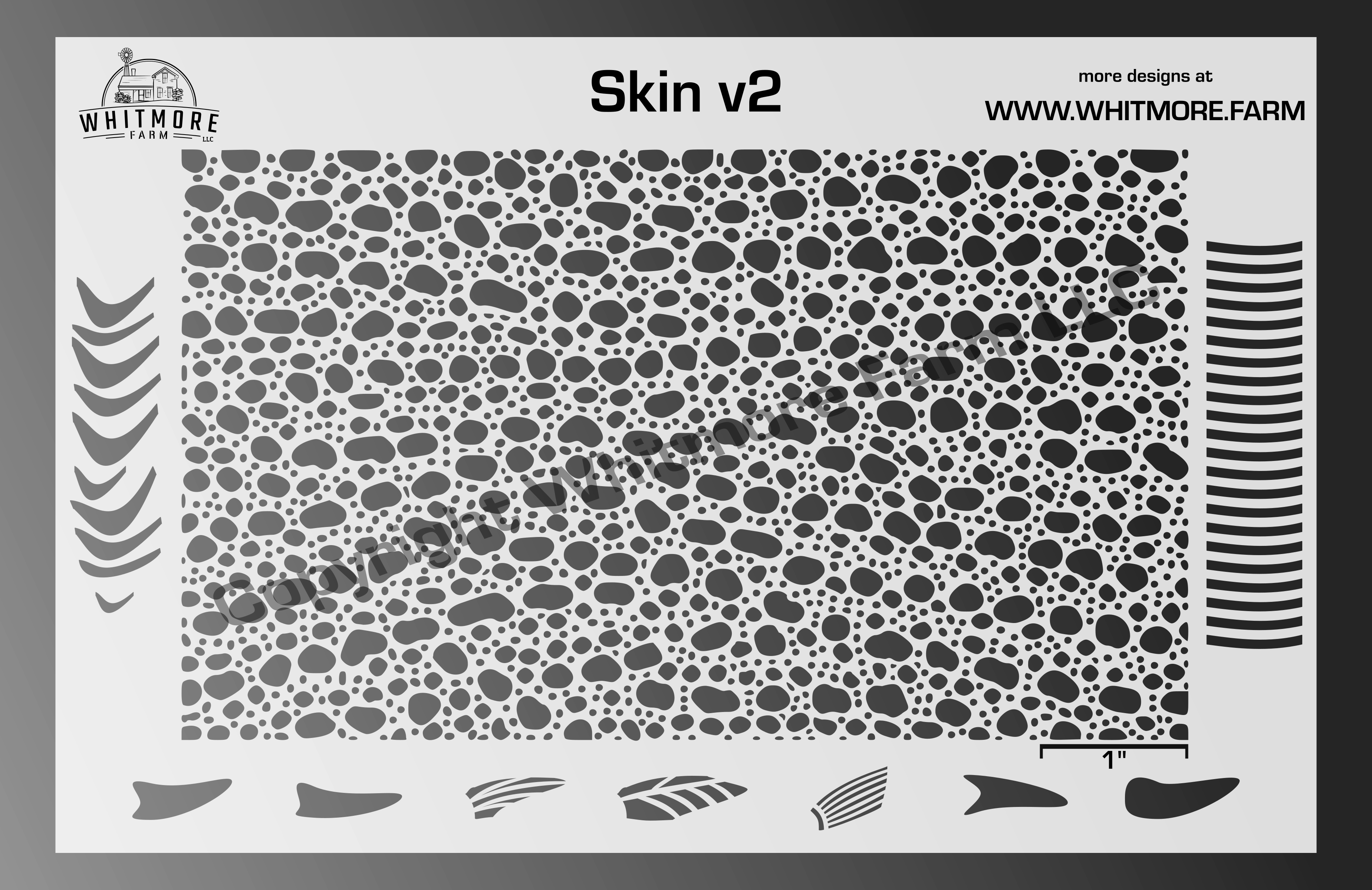 Skin texture mesh airbrush stencil