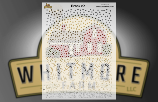 Brook v2 Mesh Fishing Lure Airbrush Stencil Large Format 5 in 1