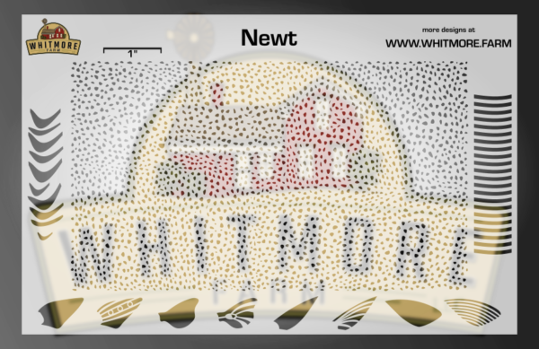 Newt v1 Mesh Fishing Lure Airbrush Stencil