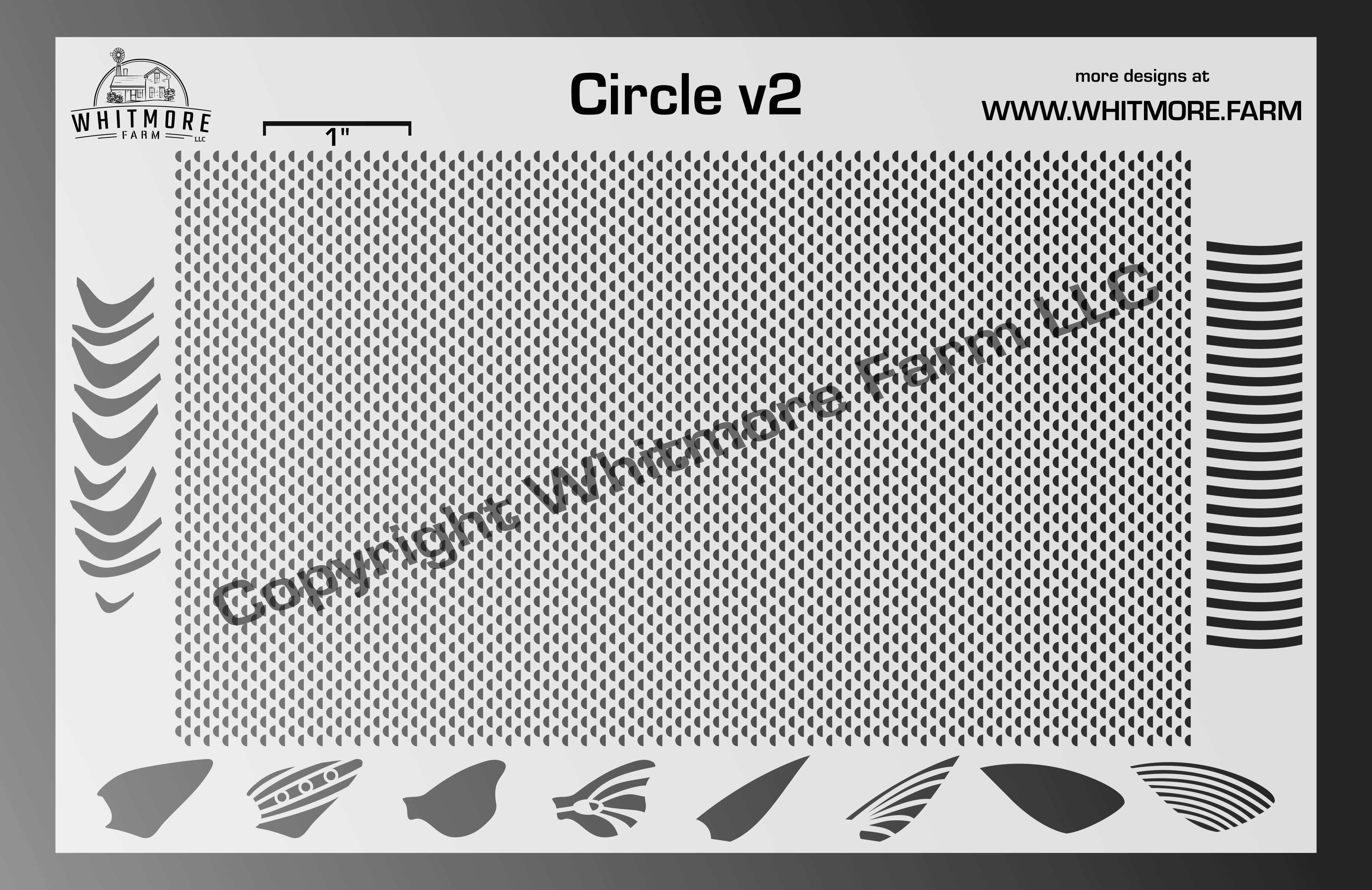 Circle v2 Mesh Fishing Lure Airbrush Stencil – Whitmore Farm