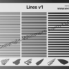 3 set Lines pattern Stencil