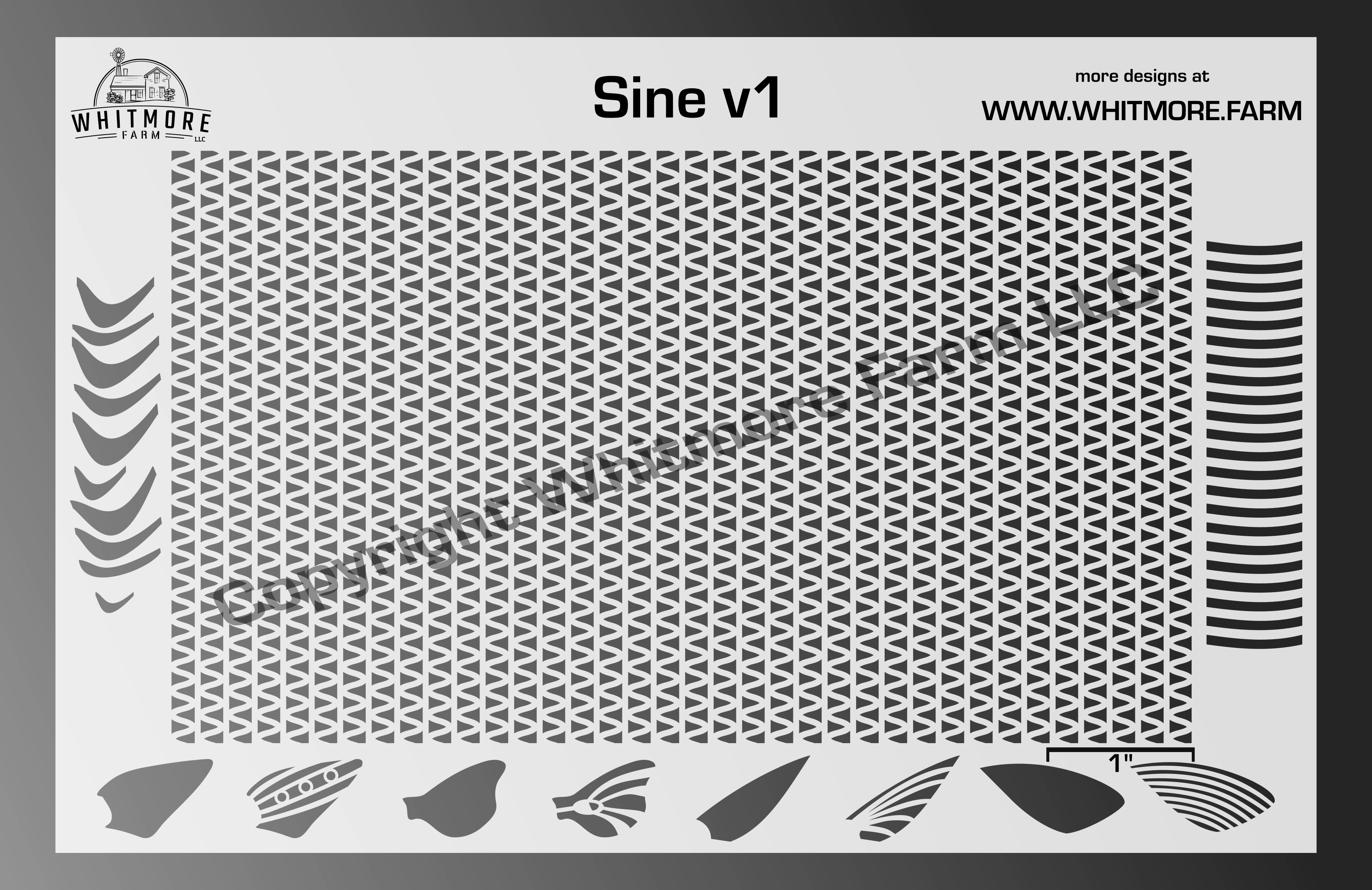 Skin v1 Mesh Fishing Lure Airbrush Stencil