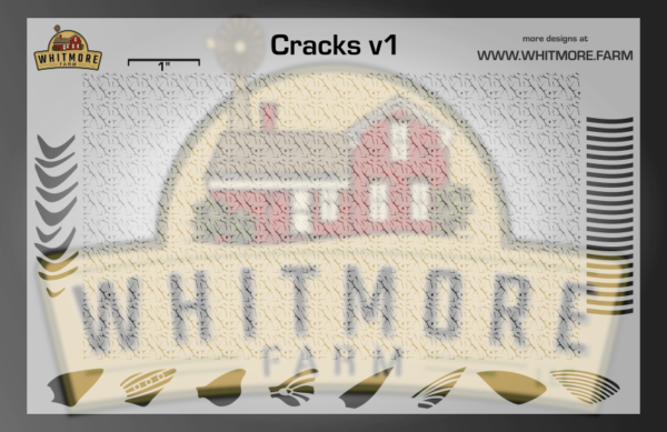 Cracks v1 Mesh Fishing Lure Airbrush Stencil