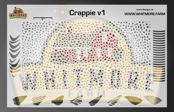Crappie v1 Mesh Fishing Lure Airbrush Stencil