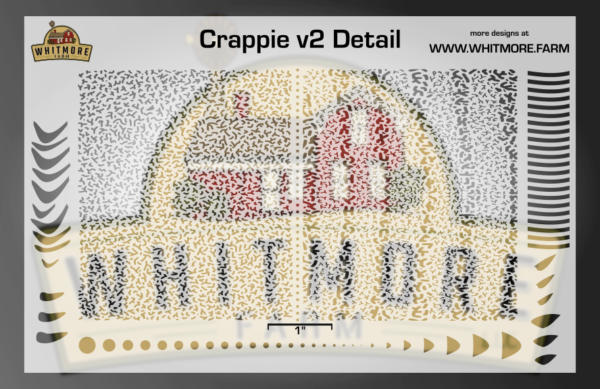 Crappie v2 Fishing Lure Airbrush Stencil