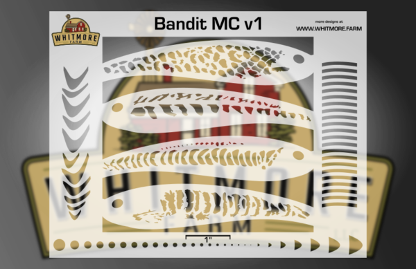 Bandit MC v1 Fishing Lure Airbrush Stencil