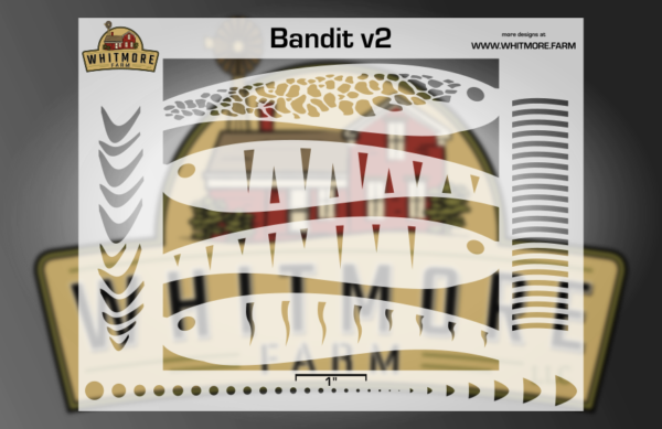 Bandit v2 Fishing Lure Airbrush Stencil