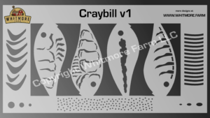 Craybill v1 fishing lure airbrush stencil