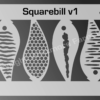 Squarebill v1 fishing lure airbrush stencil