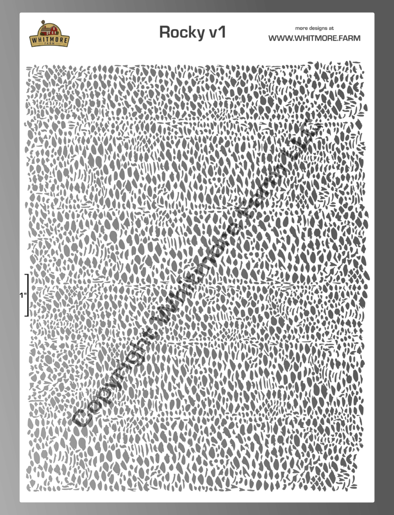 Rocky v1 Mesh Fishing Lure Airbrush Stencil Large Format 10 in. X 8