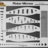 Flicker Minnow fishing lure airbrush stencil