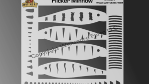Flicker Minnow fishing lure airbrush stencil