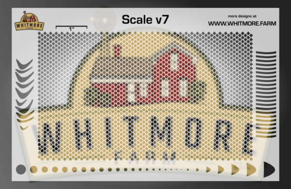 Scale v7 Mesh Fishing Lure Airbrush Stencil