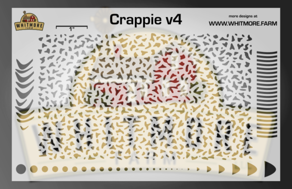 Crappie v4 Fishing Lure Airbrush Stencil