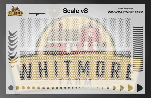 Scale v8 Mesh Fishing Lure Airbrush Stencil