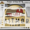 Flicker Minnow v3 Fishing Lure Airbrush Stencil -Size 5 7 9