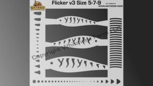 Flicker Minnow v3 fishing lure airbrush stencil