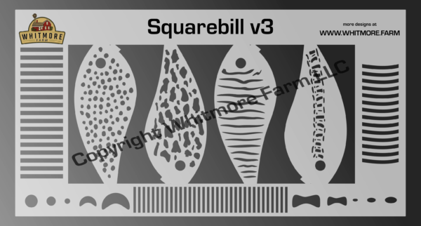 Squarebill v3 Airbrush stencil