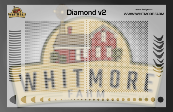 Diamond v2 Fine Detail Mesh Fishing Lure Airbrush Stencil