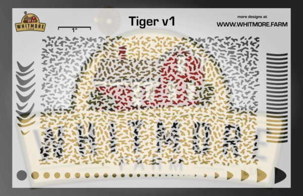 Tiger v1 Fine Mesh Fishing Lure Airbrush Stencil