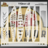 Jerkbait v2 Fishing Lure Airbrush Stencil - 110mm
