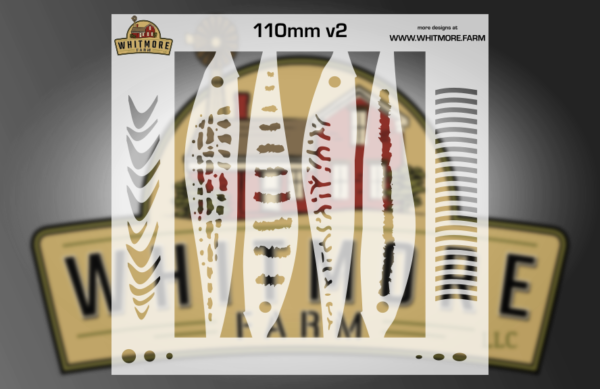 Jerkbait v2 Fishing Lure Airbrush Stencil - 110mm