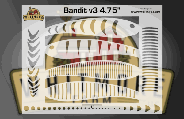 Bandit v3 Fishing Lure Airbrush Stencil