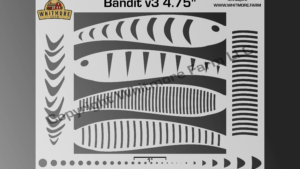 Bandit v3 fishing lure airbrush stencil