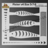 Flicker Minnow v4 fishing lure airbrush stencil