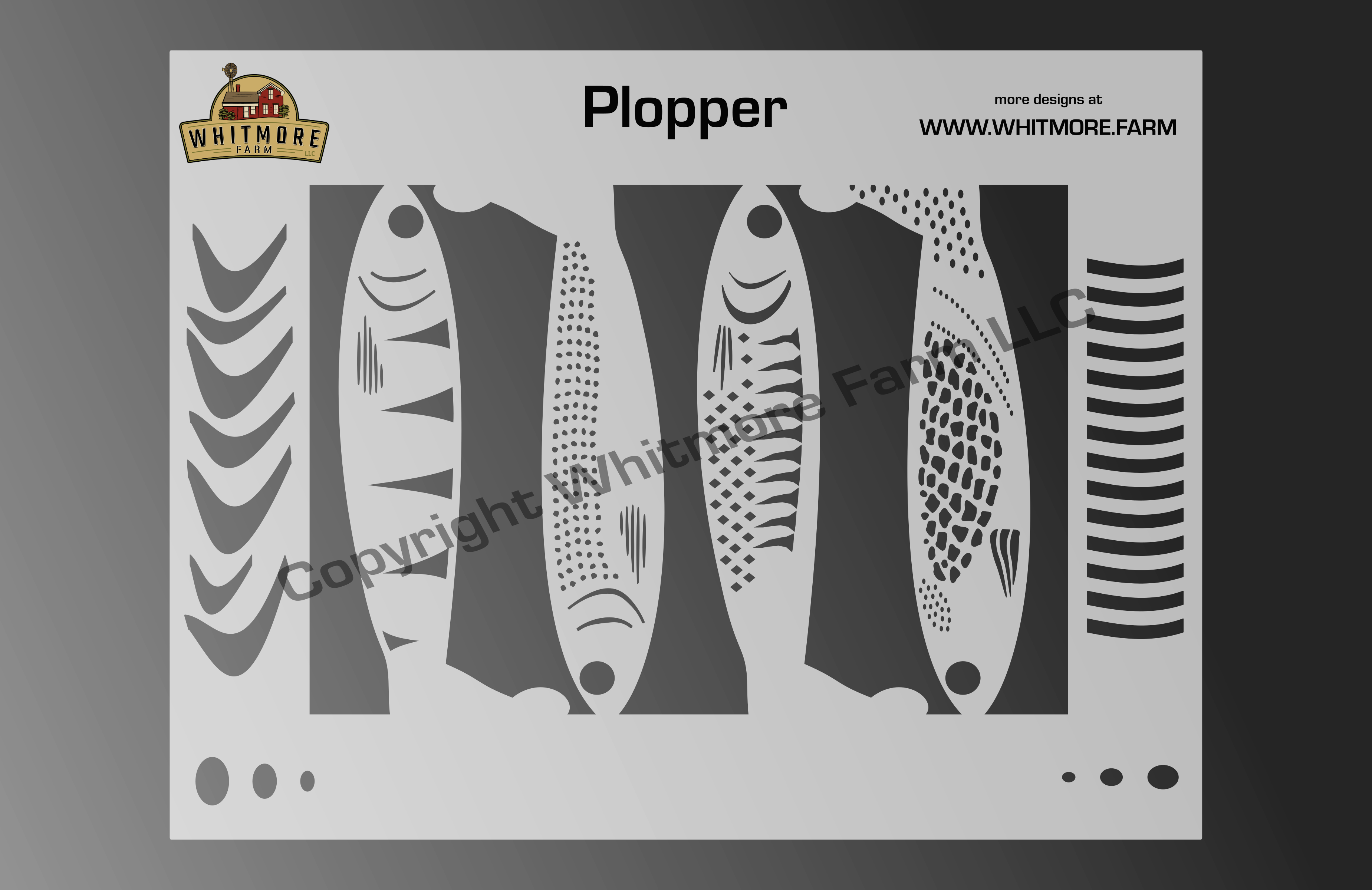 Plopper v1 fishing lure airbrush stencil