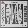 Jerkbait 110 v4 fishing lure airbrush stencil