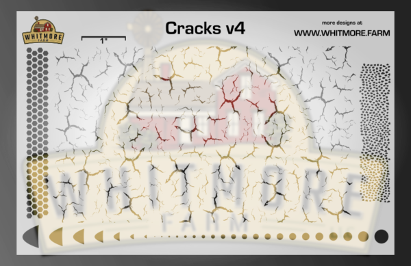 Cracks v4 Mesh Fishing Lure Airbrush Stencil