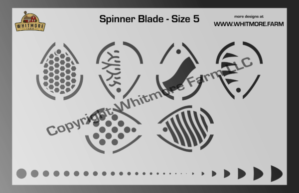 Spinner Blade Size 5 Airbrush Paint Stencil