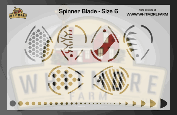 Spinner Blade Fishing Lure Airbrush Stencil