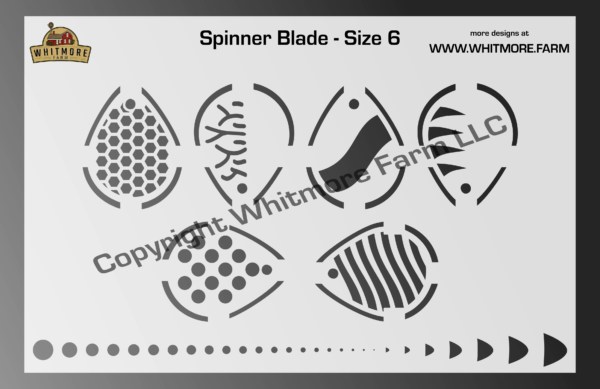 Spinner Blade Size 6 Airbrush Paint Stencil